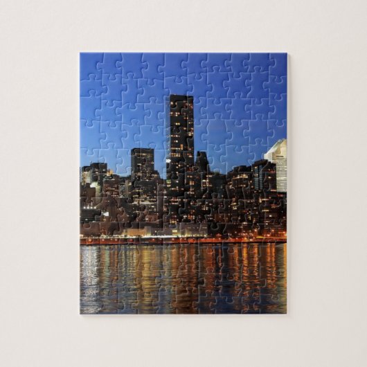 NYC New York City Manhattan Nacht Puzzle (Vertikal)