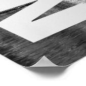 NYC New York City Manhattan Night Schwarz-weiß Poster (Ecke)