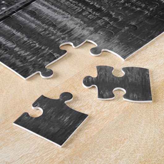 NYC New York City Manhattan Night Schwarz-weiß Puzzle (Seite)