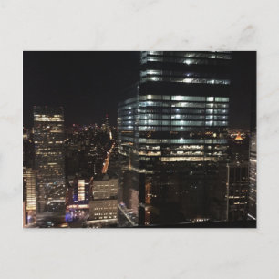 NYC New York City Night Skyline Foto Postkarte