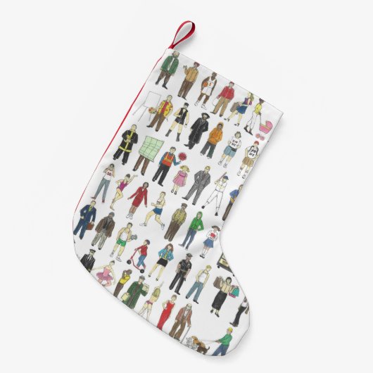 NYC New York City NY Bürger - Nachbarn Kleiner Weihnachtsstrumpf (Vorderansicht (hängend))