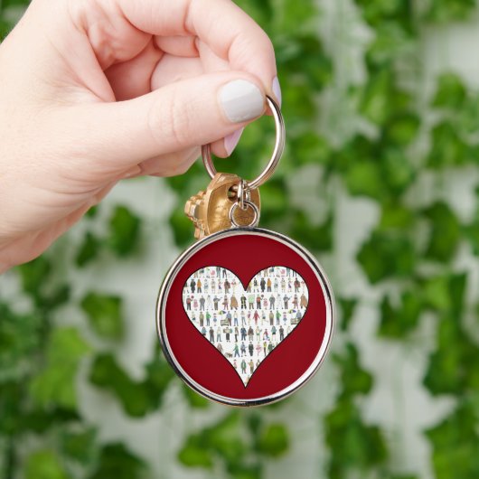 NYC New York City Red Heart People Schlüsselanhäng Schlüsselanhänger (Hand)