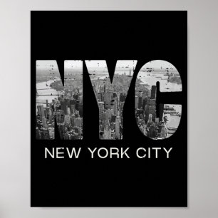 Nyc New York City Skyline Groß Reise Männer Frauen Poster