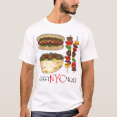 NYC New York City Street Meetings Falafel Hot Dog T-Shirt (Vorderseite)