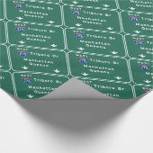 NYC New York City Triboro Br Manhattan Geschenkpapier (Ecke)