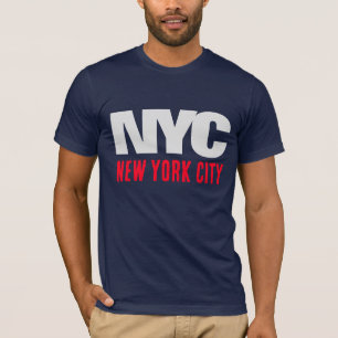 NYC New York City USA Retro Vintage Marineblau T-Shirt