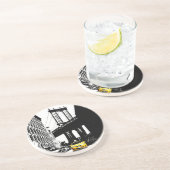 Nyc New York City Yellow Taxi Brooklyn Bridge Getränkeuntersetzer (Seite)