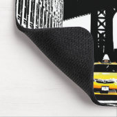 Nyc New York City Yellow Taxi Brooklyn Bridge Mousepad (Ecke)