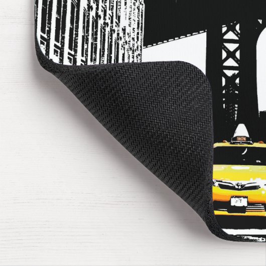 Nyc New York City Yellow Taxi Brooklyn Bridge Mousepad (Ecke)