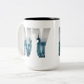 NYC, New York City Zweifarbige Tasse (Vorderseite Links)