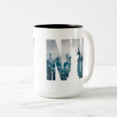 NYC, New York City Zweifarbige Tasse (VorderseiteRechts)