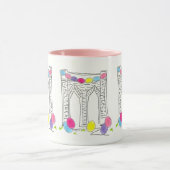 NYC New York Easter Eggs Brooklyn Bridge Tasse (Zentrum)