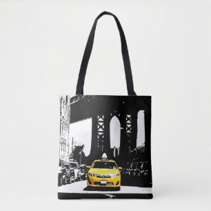 Nyc New York gelbe Taxi-Brooklyn-Brücke niedlich Tasche