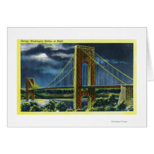 NYC, New York George Washington Bridge bei Nacht