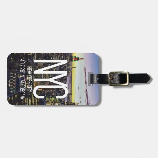 NYC New York Gepäckanhänger (Vorderseite horizontal)