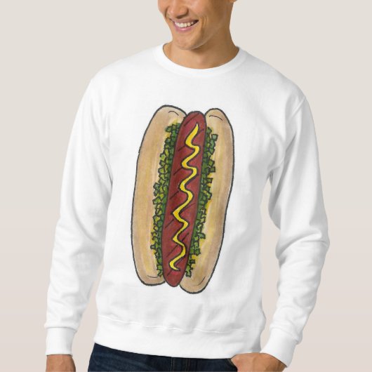 NYC New York Hot Dog w/ Mustard Relish Sweatshirt (Vorderseite)