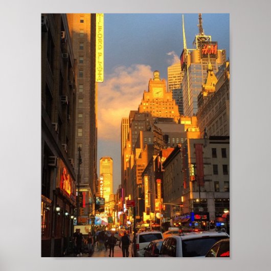 NYC New York Midtown Broadway Theater District Poster (Vorne)