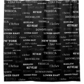 NYC New York Neighborhoods Duschvorhang (Vorderseite)