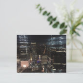 NYC New York Night Lower Manhattan Lights Postcard Postkarte (Stehend Vorderseite)