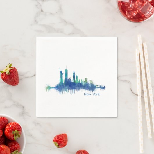 NYC New York Skyline v5 Serviette (Beispiel)