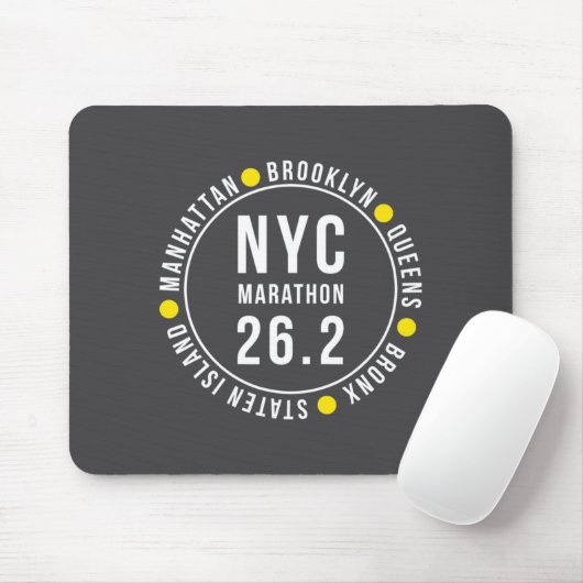 Nyc New York Souvenir Marathon Runner _1  Mousepad (Mit Mouse)