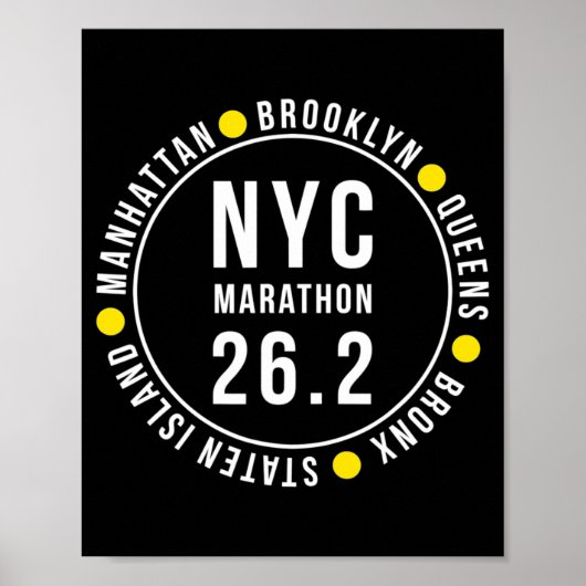 Nyc New York Souvenir Marathon Runner _1  Poster (Vorne)