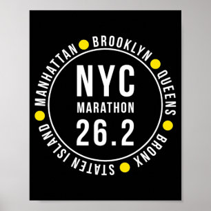 Nyc New York Souvenir Marathonläufer _1  Poster
