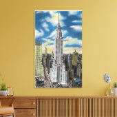 NYC, New YorkAußenansicht der Chrysler Leinwanddruck (Insitu (Wohnzimmer))