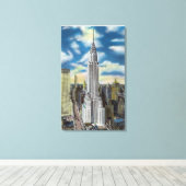 NYC, New YorkAußenansicht der Chrysler Leinwanddruck (Insitu (Holzboden))