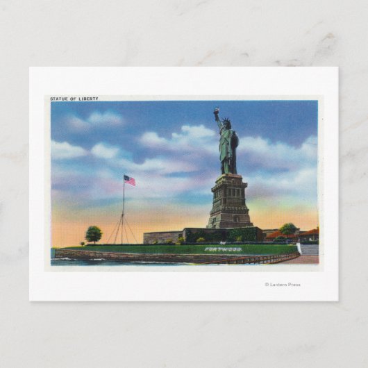 NYC, New YorkView of the Statue of Liberty Postkarte (Vorderseite)
