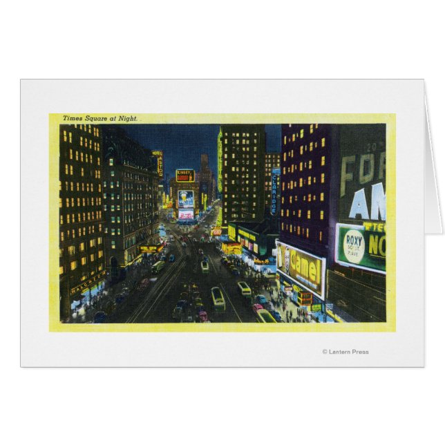 NYC, New YorkView of Times Square at Night # 1 (Vorderseite (Horizontal))