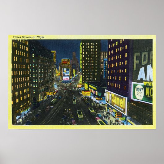 NYC, New YorkView of Times Square at Night # 1 Poster (Vorne)