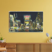 NYC, New YorkView of Times Square at Night # 2 Leinwanddruck (Insitu (Wohnzimmer))