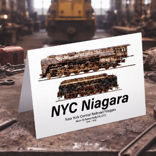 NYC Niagara - American Train Steam Locomotive Dankeskarte