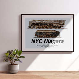 NYC Niagara – American Train Steam Locomotive Poster