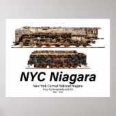NYC Niagara – American Train Steam Locomotive Poster (Vorne)