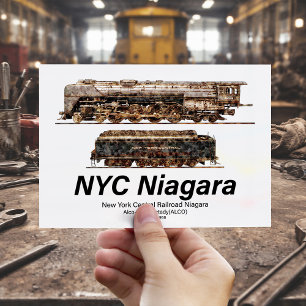 NYC Niagara - American Train Steam Locomotive Postkarte