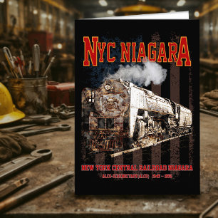 NYC Niagara Steam Locomotive mit amerikanischer Fl Dankeskarte