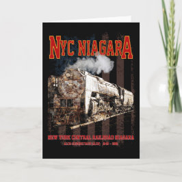 NYC Niagara Steam Locomotive mit amerikanischer Fl Dankeskarte