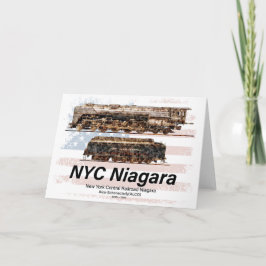 NYC Niagara Steam Locomotive Profil Amerikanische  Dankeskarte
