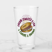 NYC Nova Bagel Creme Käse Capers Lox Onions Glas (Rückseite)