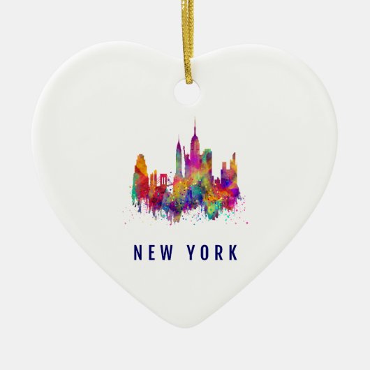 Nyc-Ornament| New Yorker Ornament| Weihnachtsgesch Keramik Ornament (Vorne)