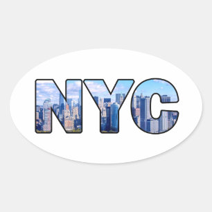 NYC OVALER AUFKLEBER