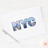 NYC OVALER AUFKLEBER (Umschlag)