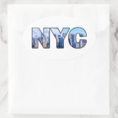 NYC OVALER AUFKLEBER (Tasche)