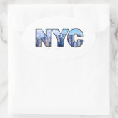 NYC OVALER AUFKLEBER (Tasche)