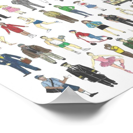 NYC People New York City Citians People Residenten Poster (Ecke)