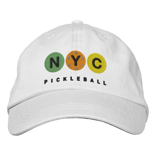 NYC Pickleball EMBROIDERED cap v2 Bestickte Baseballkappe (Vorderseite)