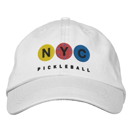 NYC Pickleball EMBROIDERED cap v3.3 Bestickte Baseballkappe (Vorderseite)