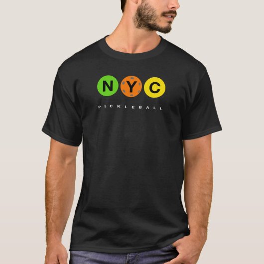NYC Pickleball-Logo - dunkle Kleidung T-Shirt (Vorderseite)